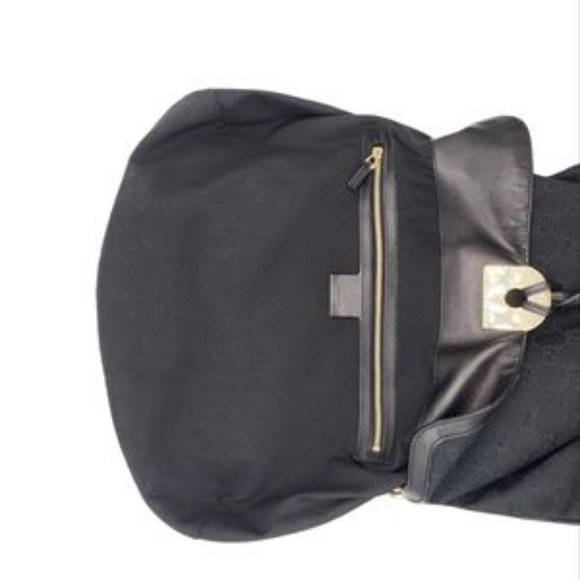 Gucci Guccissima Indy Hobo Bag with Top Handle Bamboo & Tassels Black 177139 - Picture 7 of 12